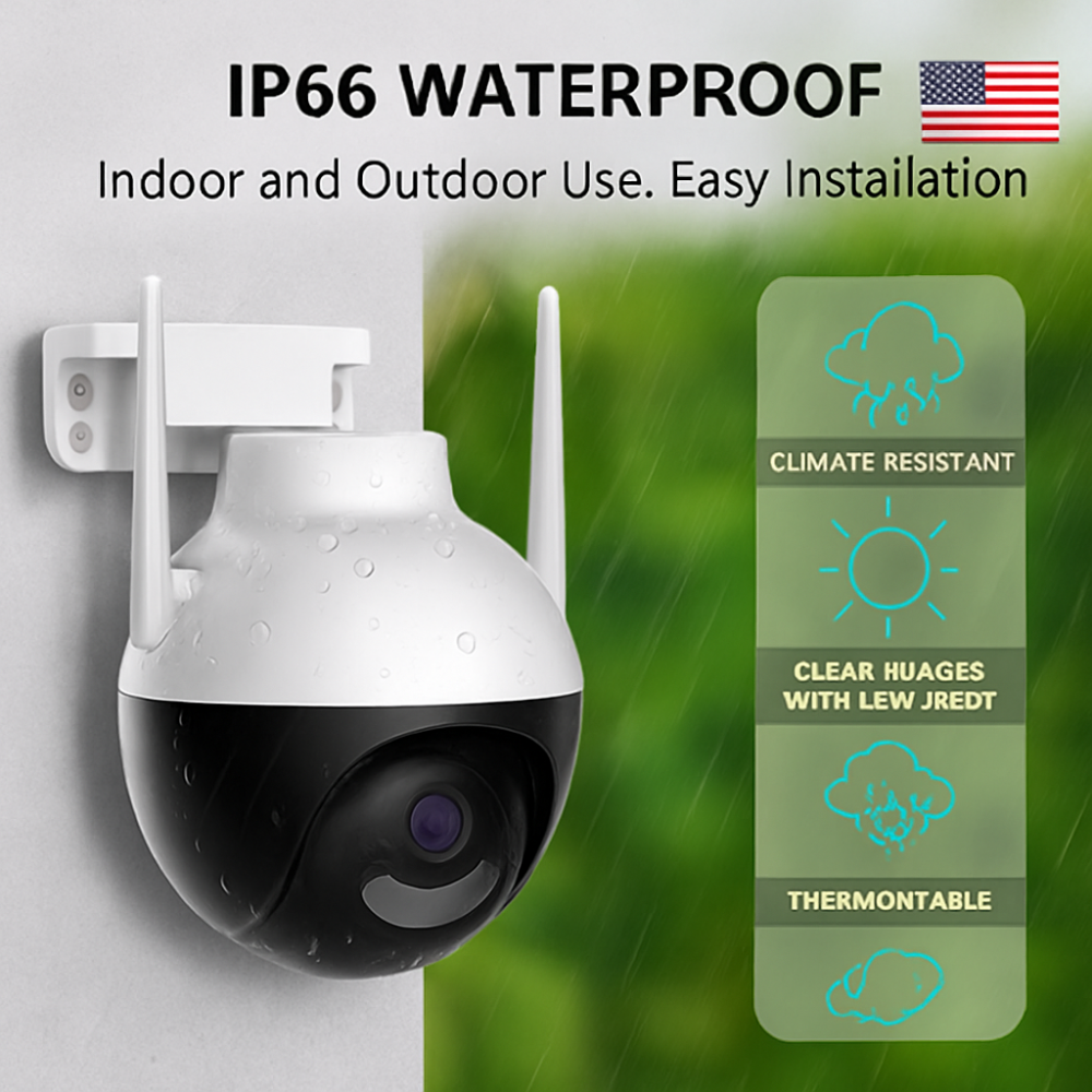 ExaHome Smart Guard - 4K Wireless Outdoor Security Camera (Night Vision & AI Detection)