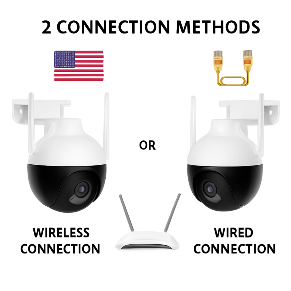 ExaHome Smart Guard - 4K Wireless Outdoor Security Camera (Night Vision & AI Detection)